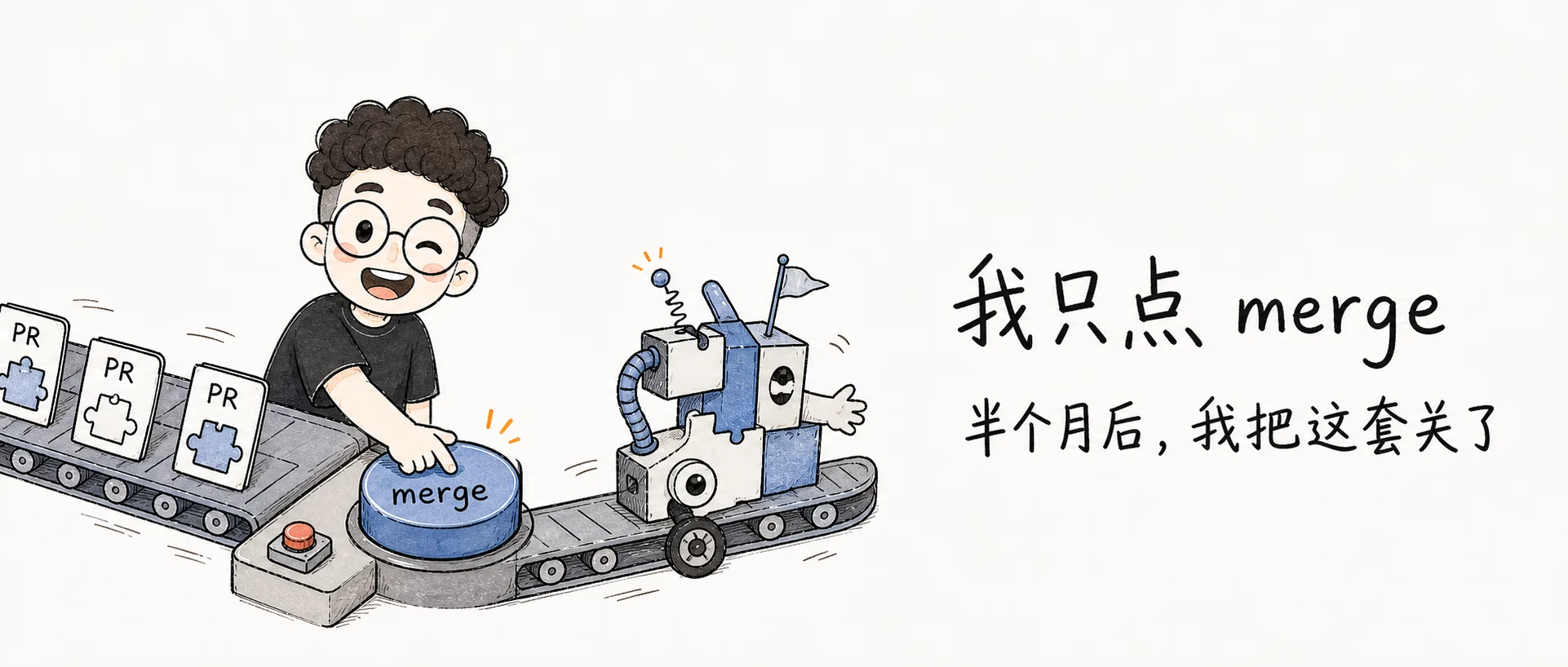 我只点 merge：Agent 全自动迭代半个月后，我把这套关了
