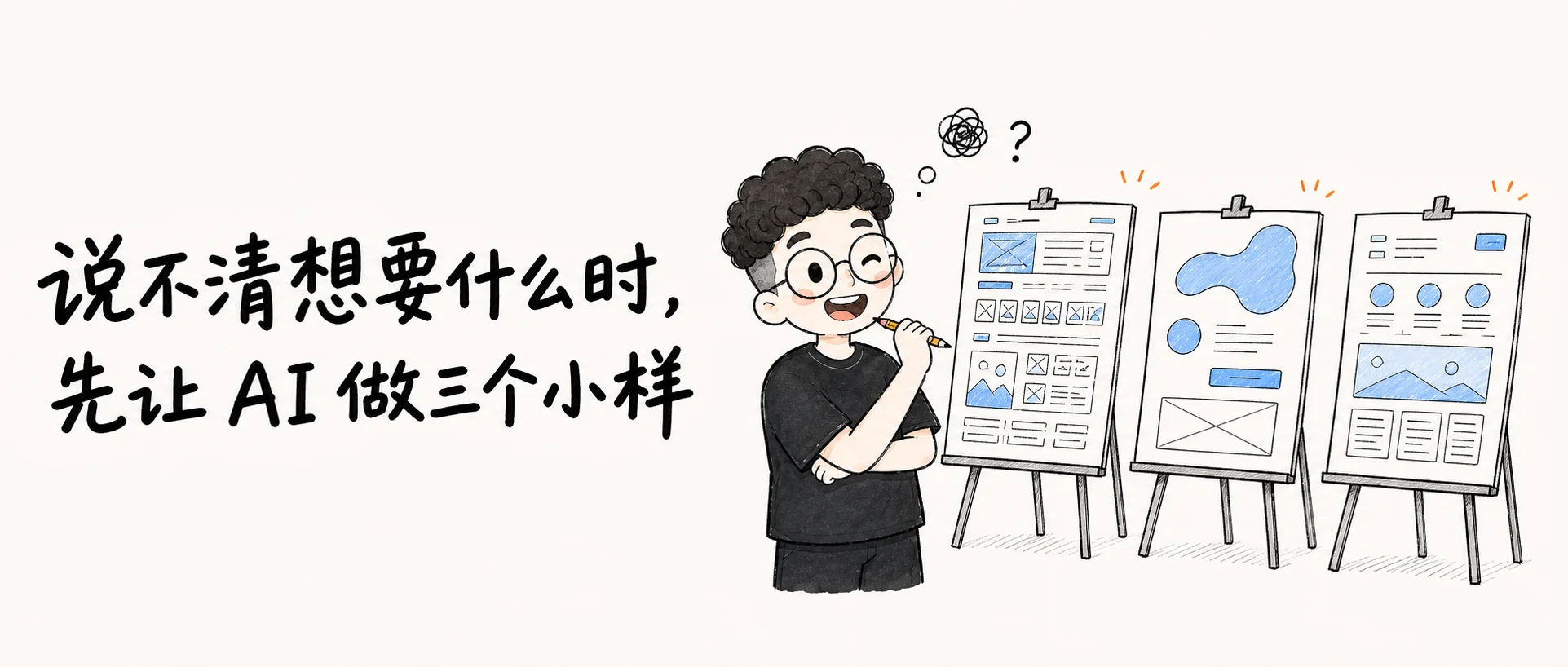说不清想要什么时，先让 AI 做三个小样