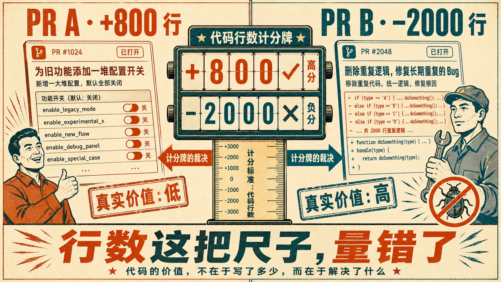 代码行数这把尺子，量错了