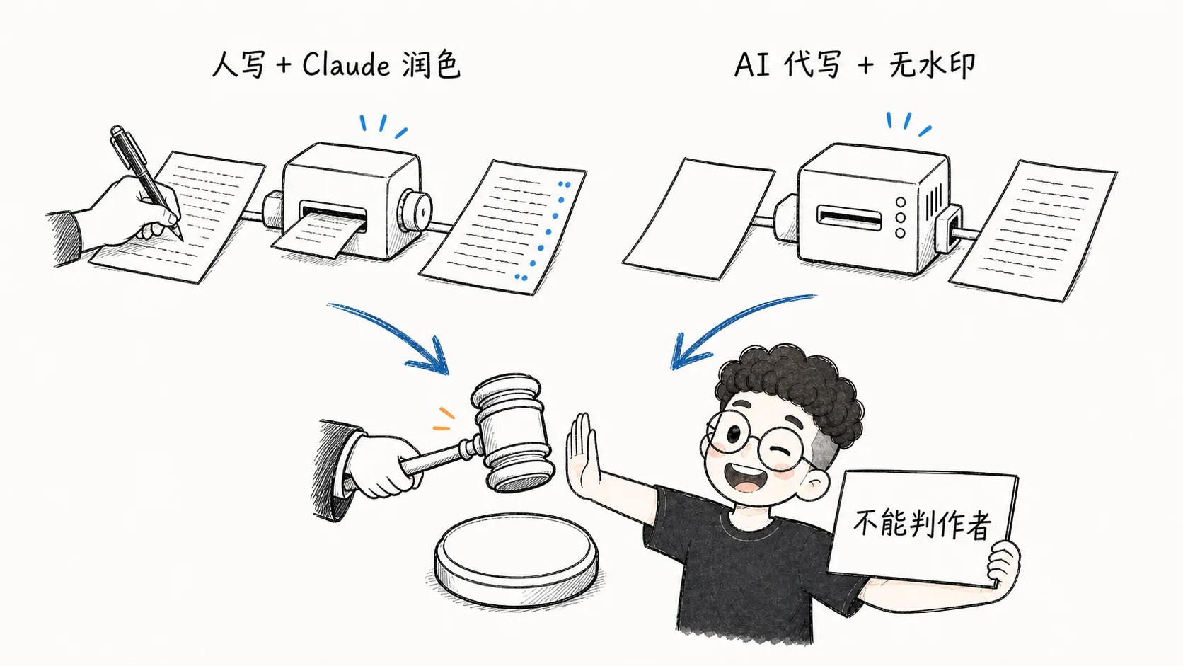水印能说明工具处理过，却不能判定文章作者